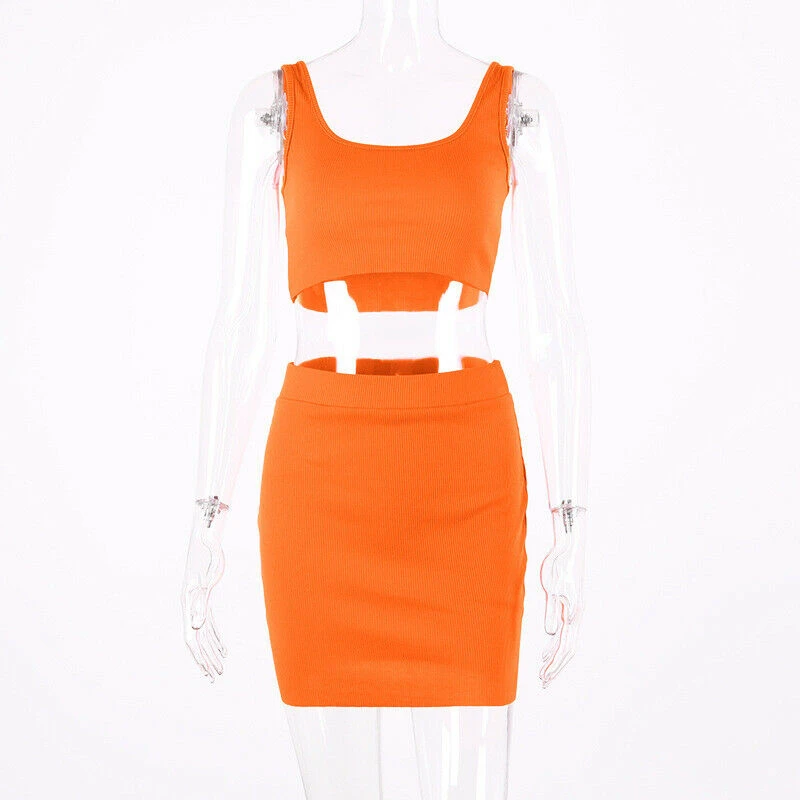 Комплект из 2 предметов: однотонная женская юбка облегающее платье для вечеринок