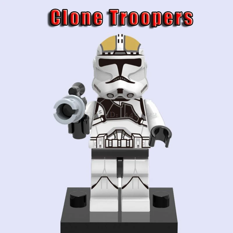 Clone Troopers Кубики на тему фильмов игрушки клонированные солдатики Звездные войны наборы солдат охраны армии Дарт Вейдер Скайуокер Рей R2D2 C3PO Блок Игрушка Звездные войны фигурка - Цвет: Clone Troopers