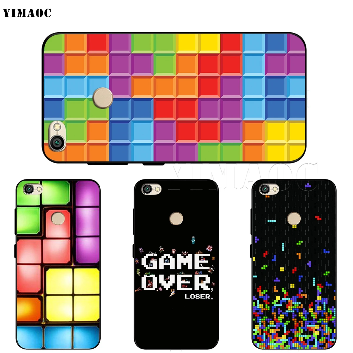 Силиконовый чехол YIMAOC Tetris для Xiaomi Redmi Note 4 4x 4a 5 5a 6 8 Pro Prime Plus | Мобильные телефоны и
