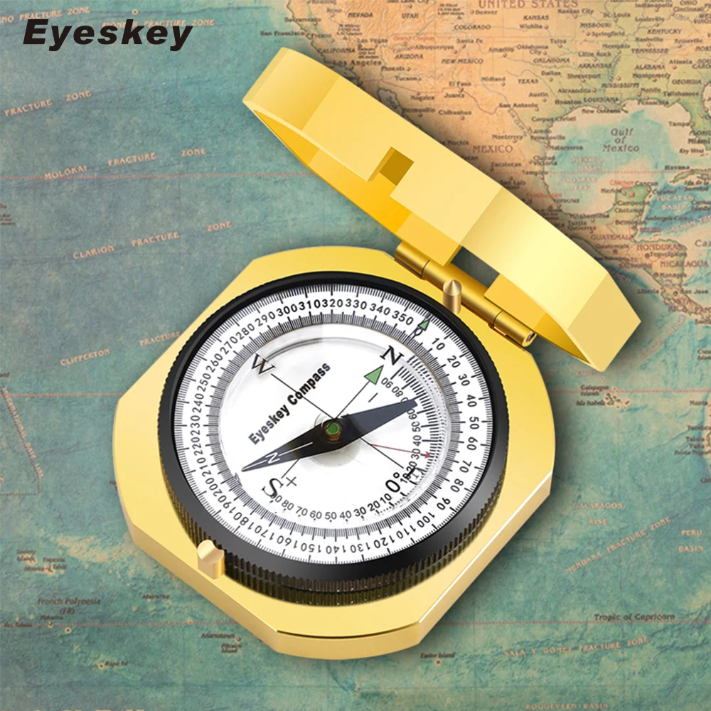 Eyeskey навигация Металлический Золотой Компас ручной легкий охотничий кемпинг