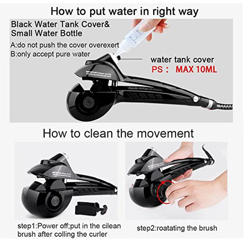 Щипцы для завивки волос с паровым спреем 110 240 В|Щипцы завивки| |