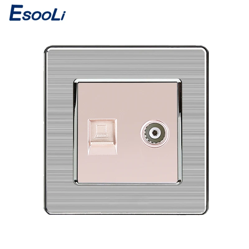 Штекер Esooli CAT5E для подключения к Интернету RJ45 штекер с гнездовым разъемом
