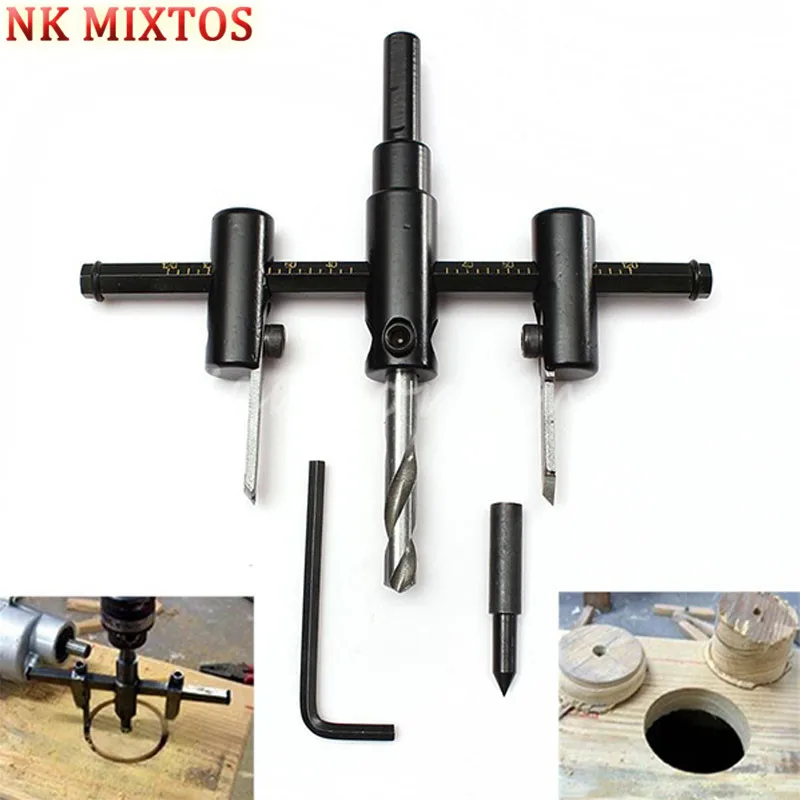 NK Регулируемая дерево гипсокартон круг отверстия сверла режущей головки ручка