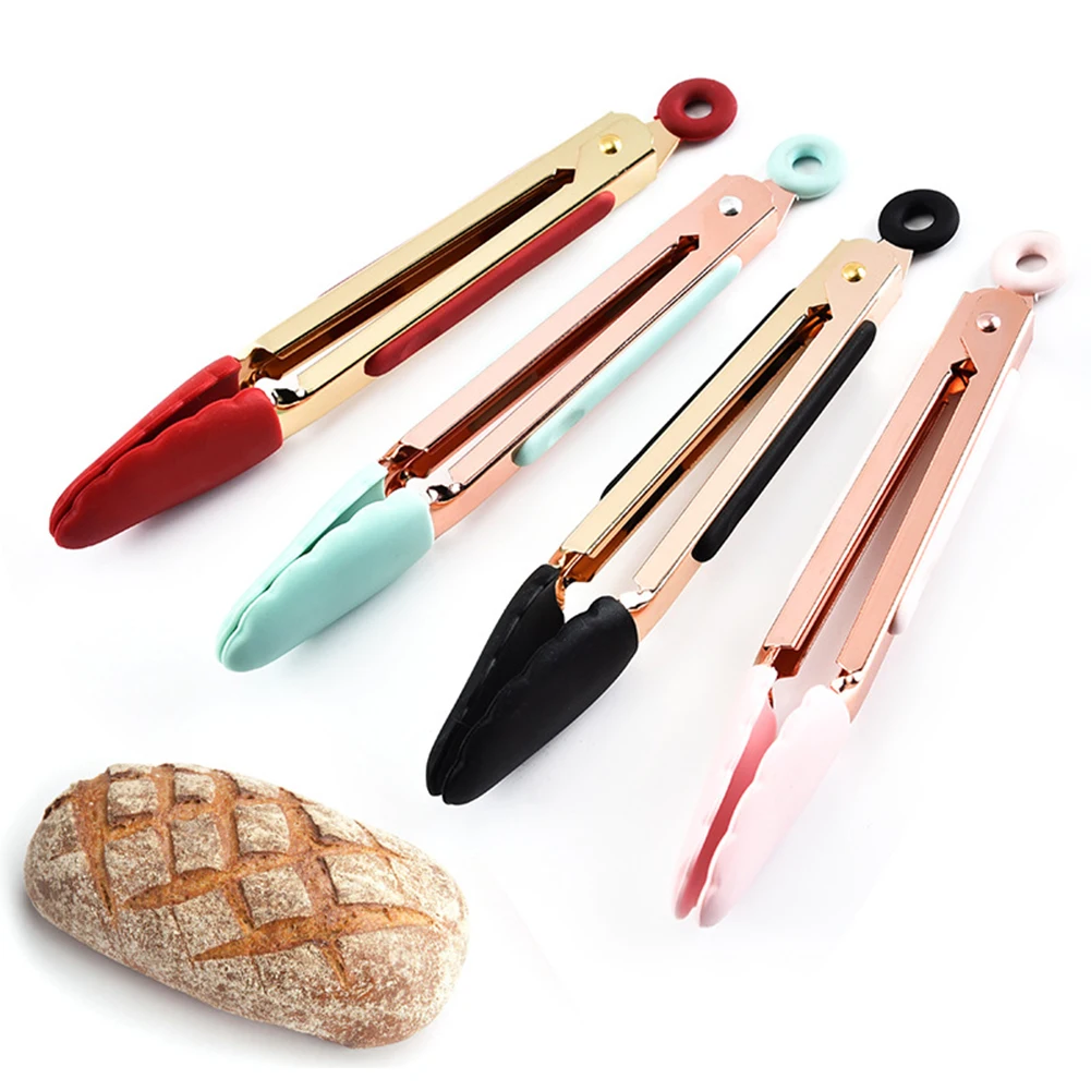 Heat Resistance Salad Pliers Buffet Home BBQ Tongs Easy Clean Bread Clamp Kitchen Tool Silicone Safety Handle Durable Food Clip | Дом и сад