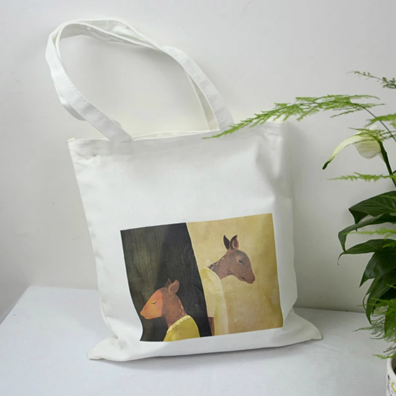 

2019 New Arrivals Hot Fashion Women Female Simple Casual Zipper Printing Canvas Bags Shopping Bags Shoulder Bags