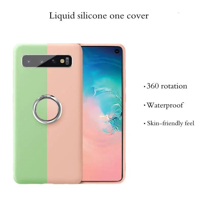 Магнитные металлические кольца S9plus S10lite S10plus мягкие силиконовые чехлы с жидким