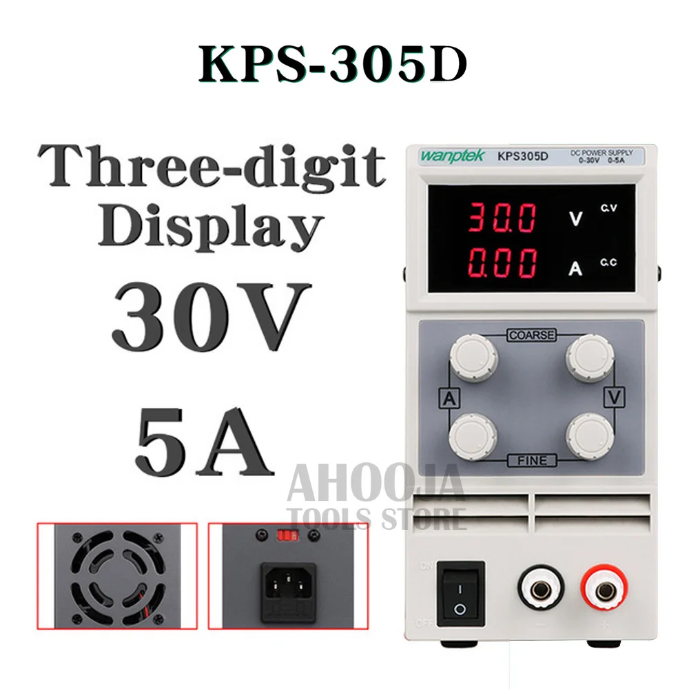 Wanptek KPS305D/DF 30 в 5A светодиодный дисплей Регулируемый импульсный источник питания ремонт ноутбука паяльная лаборатория DC Регулируемый тестовый источник питания