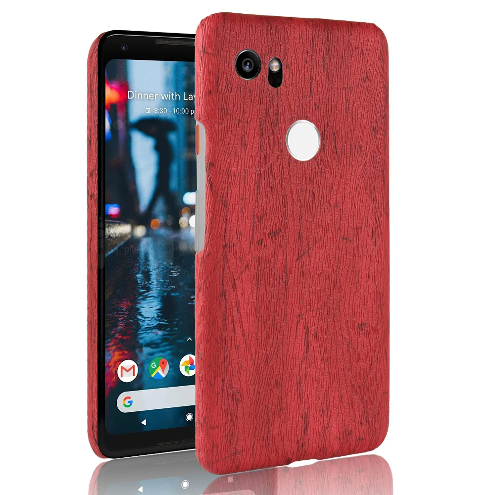 Роскошные Woodern кожи Винтаж кожаный чехол для Google Pixel 2 XL Hard Shell телефон случаях