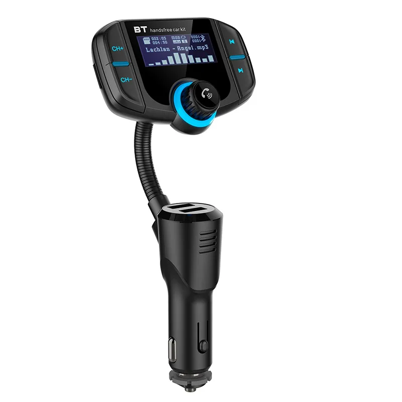 Новый Bluetooth FM передатчик Car Kit Hands Free 2 Порты и разъёмы USB быстрое 1 65 ''Sup s Siri ЖК