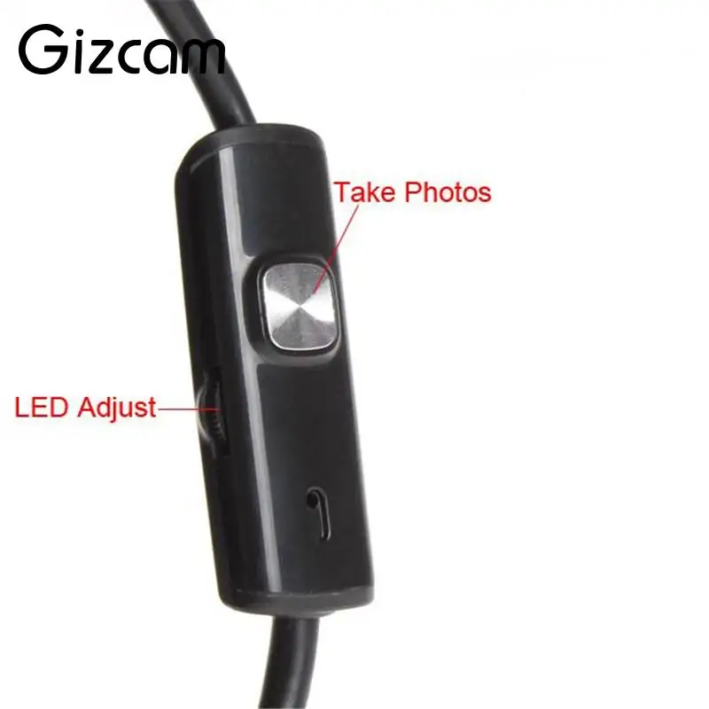 Мини USB эндоскоп Gizcam IP67 Водонепроницаемый Бороскоп микро камера змея 480P для OTG
