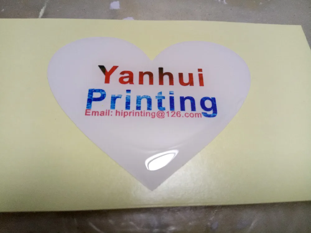 

Epoxy resin gel domed labels stickers with digital printing