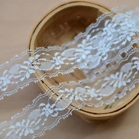 high quality sheer white lace polyester lace doll accessories clothing cloth material width 3 5cm