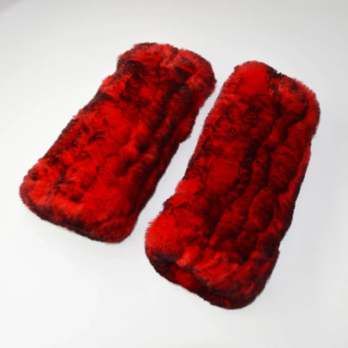 DARK RED Новинка Хорошие эластичные Для женщин из натурального меха кролика Рекс, перчатки, варежки без пальцев модные зимние утепленные сапоги с мехом кролика меховые варежки - Цвет: DARK RED