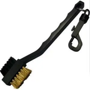 2 сторонняя ПП Двойной Щетина мяч для гольфа Brassie щетка клуб очистки Клип чистым