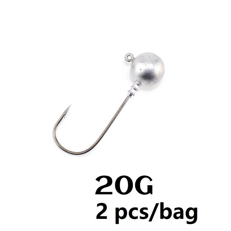 20g JIG Горячая рыболовные крючки приспособлений для мягкие приманки джиг-головки острый крючок выстрел мягкий приманки рыболовные снасти 5 г /7 г/10 г/20 г джиг аксессуары - Цвет: 20g JIG