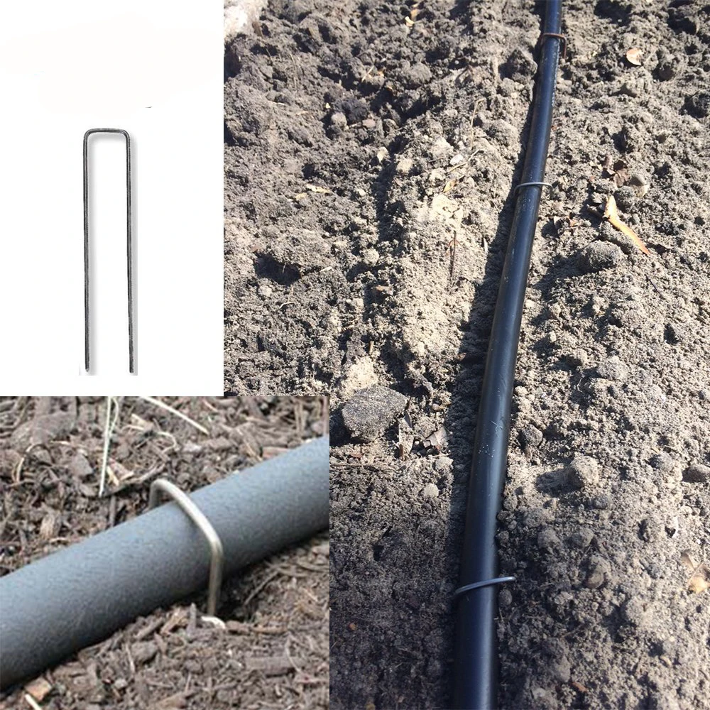 6 дюймовые оцинкованные садовые скобы для ландшафта металлические ландшафтной