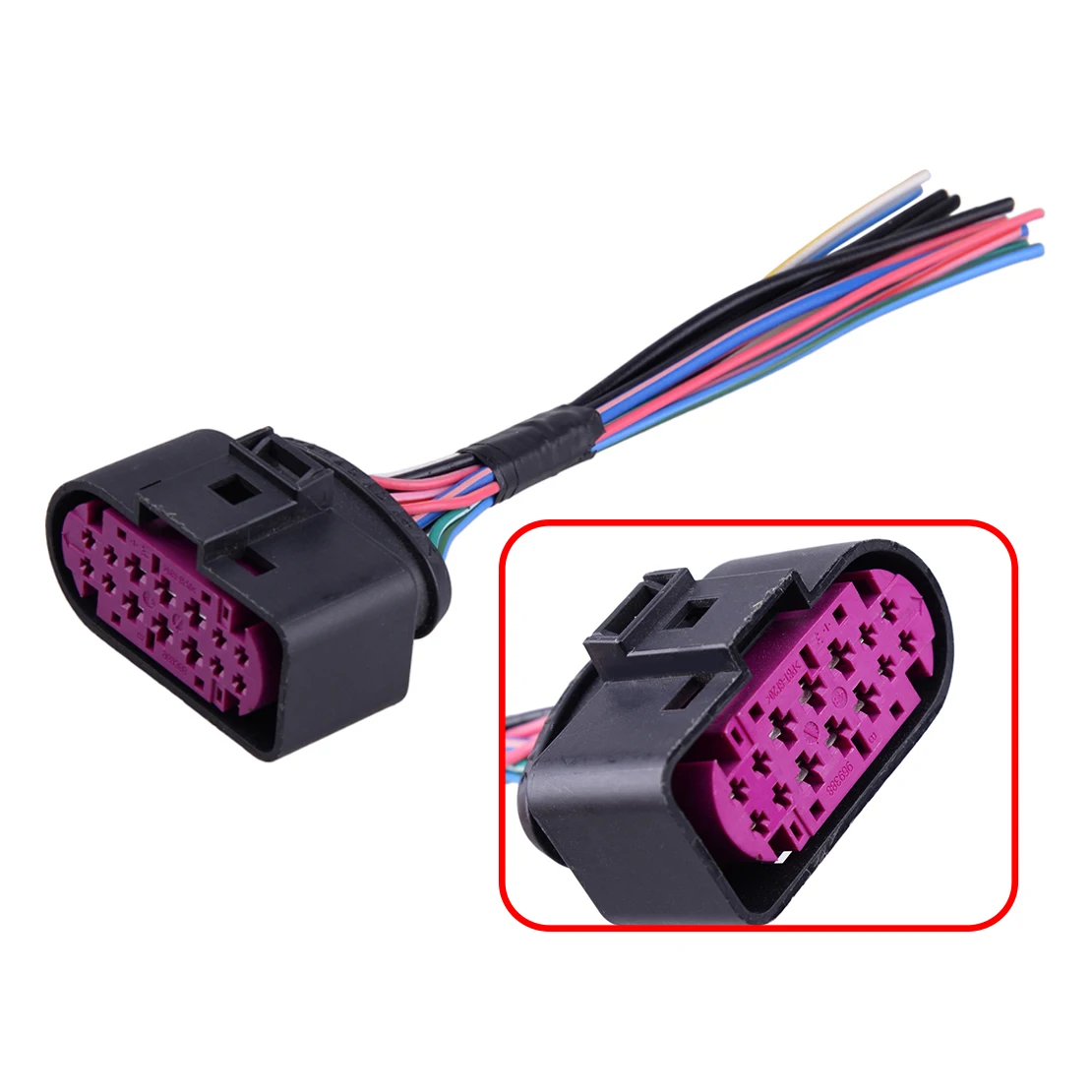 CITALL 14 контактов черный пластик ксенон HID разъем для фар Пигтейл 1J0973737 подходит Audi