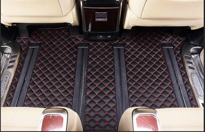 Полный комплект автомобильных напольных ковриков + коврик для багажника Toyota Alphard