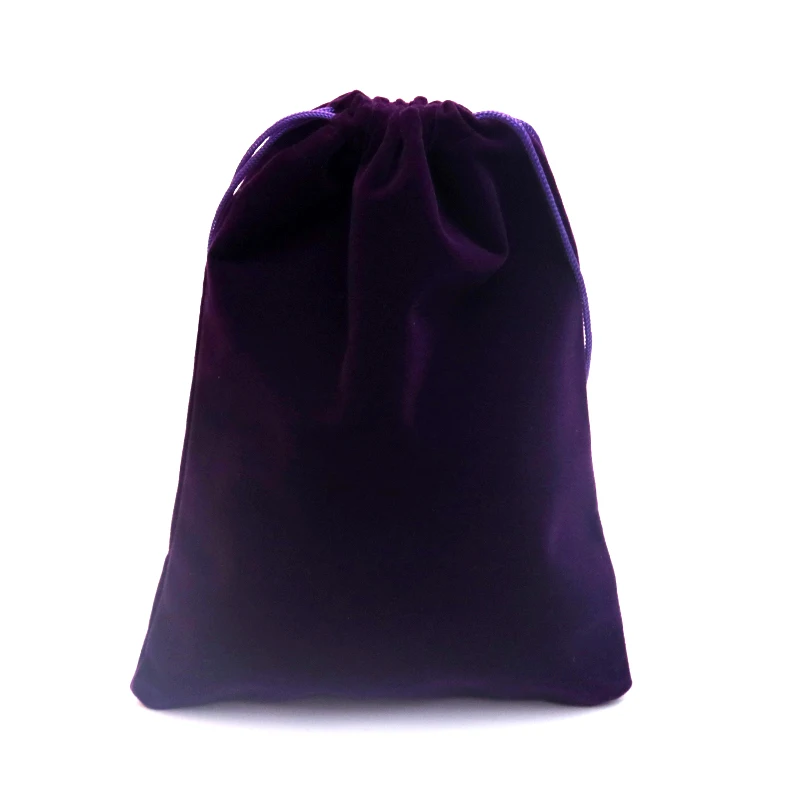 Hot Sale 100pcs/lot 15x20cm Purple Velvet Bag Jewelry Bag Favor Bracelet Jewelry Packaging Bags Velvet Drawstring Pouch Gift Bag
