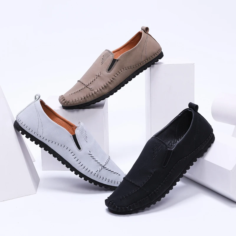 Fashion Men Brogues Luxury Mocasines Shoes Male Formal Business Flats Casual Natural Leather Loafers Sneakers Man Driving Shoe | Обувь