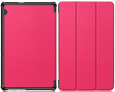 PC-Rose Red Тонкий чехол из искусственной кожи для huawei MediaPad T5 10 AGS2-W09/L09/L03/W19 10," Подставка для планшета чехол для huawei MediaPad T5 чехол - Цвет: PC-Rose Red