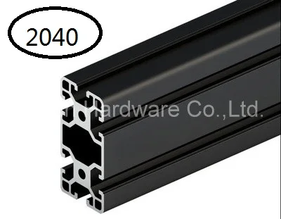 Черный алюминиевый профиль экструзионный 2040 20*40 обычно используется при сборке