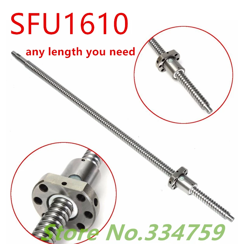 Новинка SFU1610 200 250 300 350 400 450 500 550 600 650 700 750 мм 800 790 330 с одной фланцевой шариковой