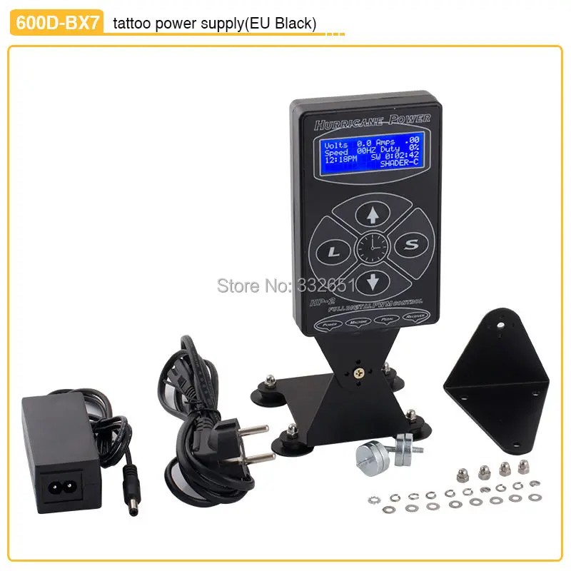 

CHUSE 600D-BX7 Digital Dual LCD Display Tattoo Power Supply For Tattoo Machine Gun Kits Fast Shipping!