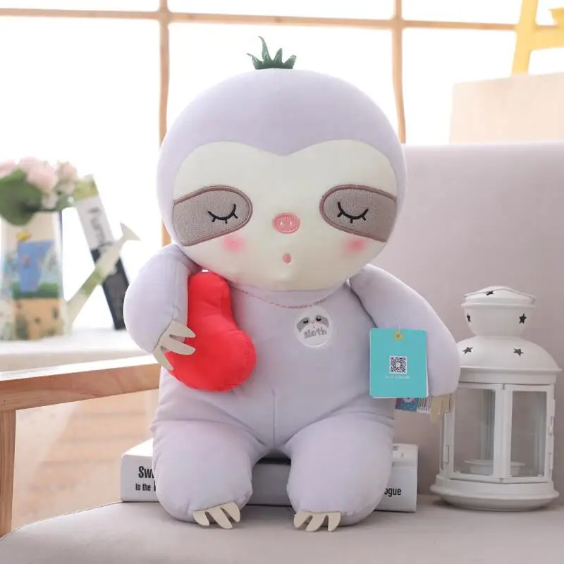 Белый Sloth Plush Toys Stuffed Animals Sloth Bear Doll Cute Toys For Children Kids Birthday Gifts - Цвет: Белый