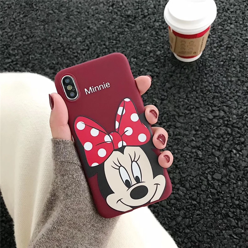 Minnie Only Чехол с принтом Микки Минни для iPhone 7 чехол s мультяшный ультратонкий мягкий TPU чехол для игрушек для iPhone 6 6s 7 8 Plus X XR XS 11 Pro Max чехол - Цвет: Minnie Only