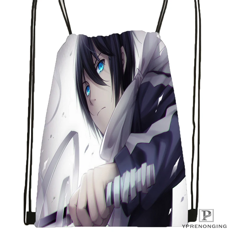 Рюкзак на шнурке Noragami заказ милый детский рюкзак черная задняя Сумка 31x40 см #180531 02