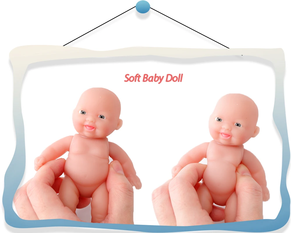 WOWCHEER 12 см 6 шт. Bebes Reborn мини детские куклы с Колыбель Ванна Мягкие силиконовые маленькие куклы реалистичные Kawaii Игрушки для девочек