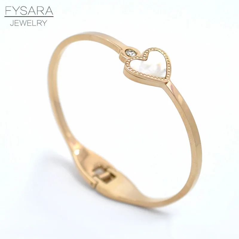 FYSARA натуральная основа Сердце Браслеты &amp для женщин модные ювелирные изделия из