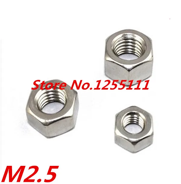 

100Pcs m2.5 Stainless Steel Hex Nut hexagon nuts