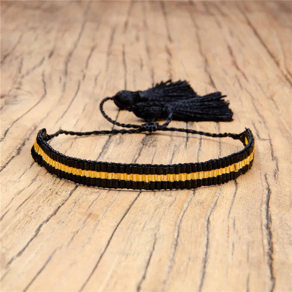 Go2boho MIYUKI Браслет-манжета серебряные браслеты женские ювелирные изделия Золотой Bileklik браслет дружбы кисточкой ручной работы модный подарок