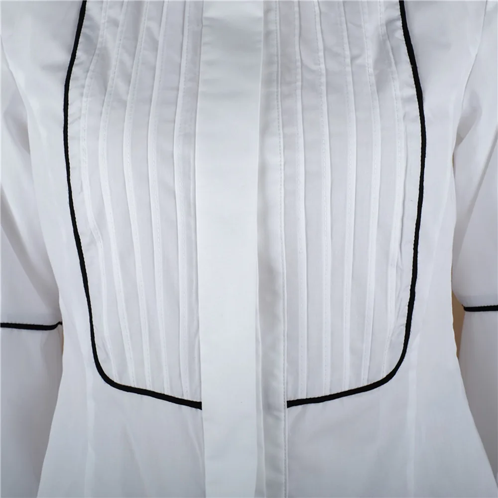 Office Bow Tie Blouse Women Lantern Sleeve White Button Necktie Shirts Female Elegant Work Shirt Casual Tops New 2018 Spring |