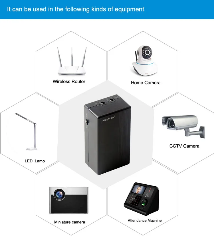Kingsener 5V 2A 44.4WH мини источник бесперебойного Питание UPS аварийной Мощность Резервное копирование на CCTV Камера маршрутизатор 12000 мАч