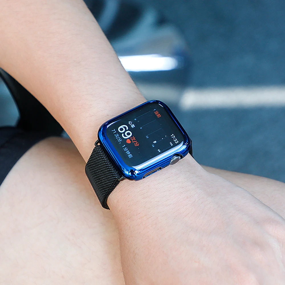 Чехол для часов Apple Watch 4 3 iwatch ремешок 42 мм 38 мм 44 мм 40 мм водонепроницаемый бампер Защитная крышка для экрана Аксессуары для часов