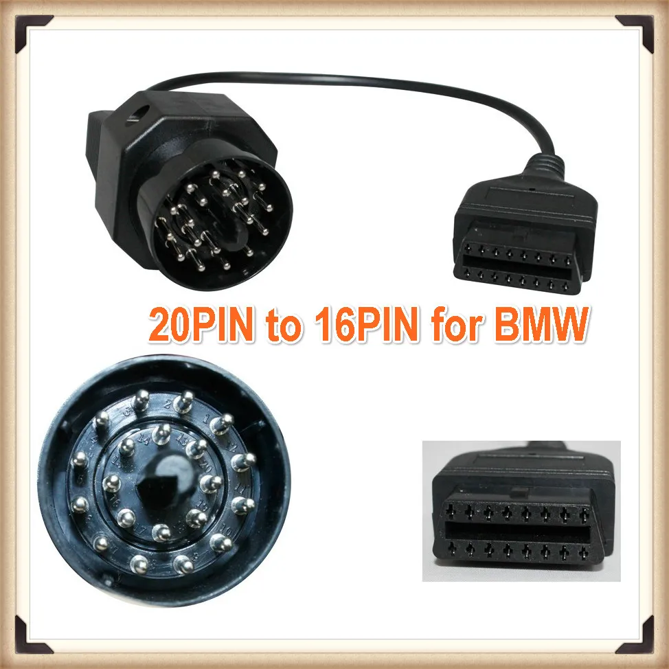 Для BMW 20PIN к OBD2 16PIN разъем|bmw 20pin|obd2 16pinobd2 connector |