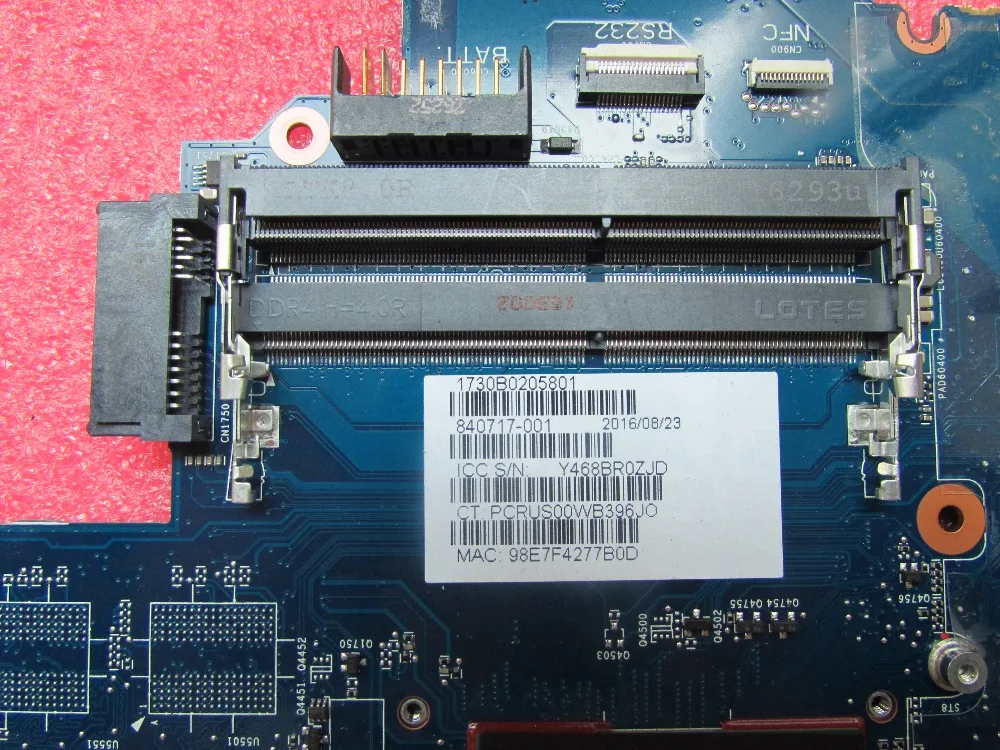 840717-001 840717-601 для HP 640 G2 650 материнская плата портативного компьютера с I5-6300 |