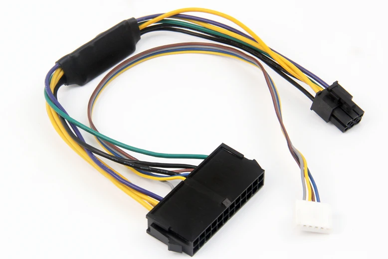 18AWG 24-контактный ATX кабель питания для 2-портового 6-контактного белого разъема HP