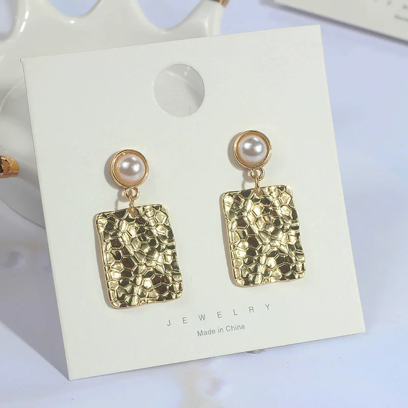 Aretes 2019 Мода Винтаж барокко из цинкового сплава с жемчугом серьги подвесками