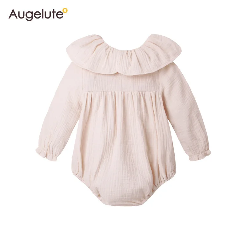 2018 Осень младенческой Одежда для малышей девочек Rompers оборками прелестные модные