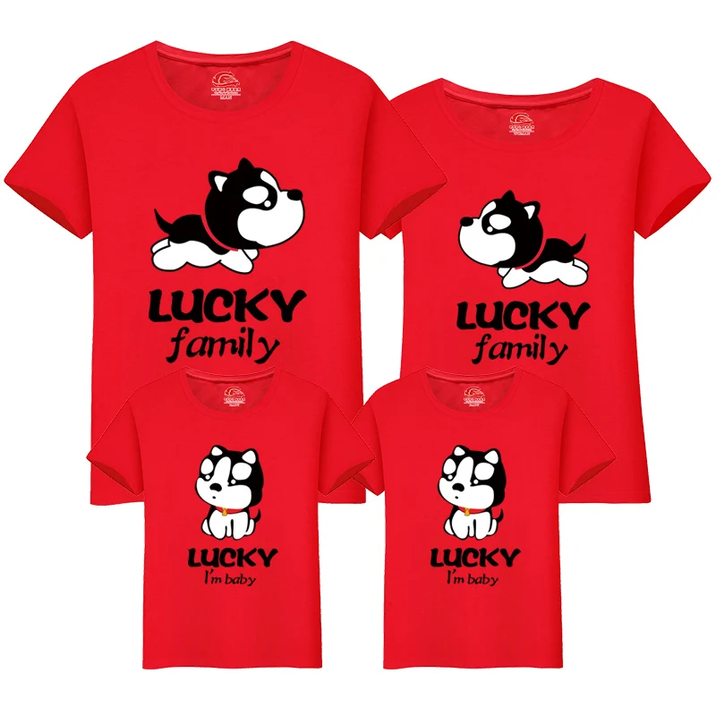 2019 новые качественные хлопковые одинаковые комплекты для семьи футболка с