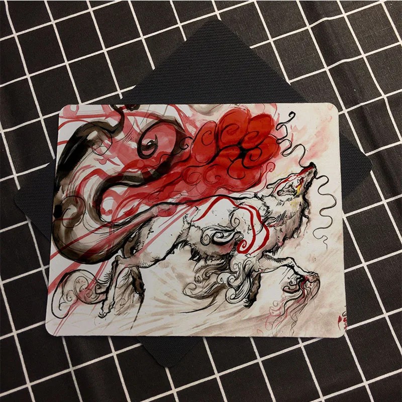 Фантастический Okami огненный красный с девятью хвостами лиса персонализированный