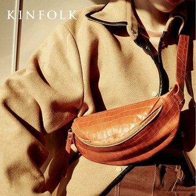 Khaki Модная поясная сумка из крокодиловой кожи, новинка, женская Европейская сумка через плечо, маленькая винтажная сумка с узором «Аллигатор», мини сумка на плечо - Цвет: Khaki
