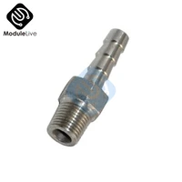 14 male thread pipe fitting x 8mm barb hose tail connector stainless steel npt