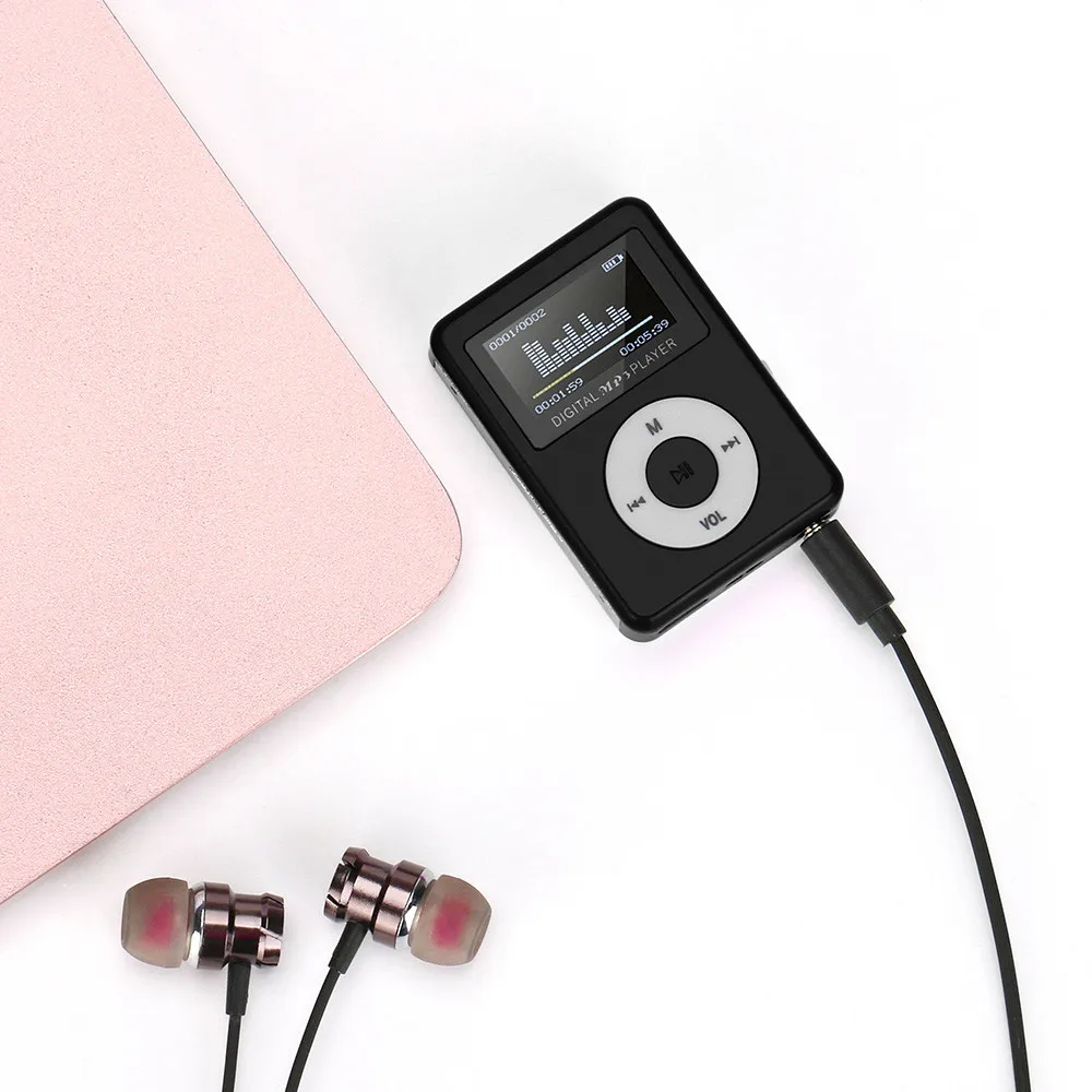 2019 USB мини mp3-плеер ЖК-экран поддержка карт Micro SD и TF 32 ГБ модный спортивный MP3-плеер