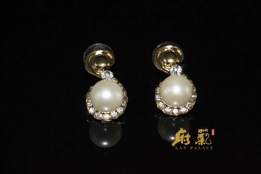 Набор украшений parure bijoux ювелирное изделие золотистого цвета с австрийским