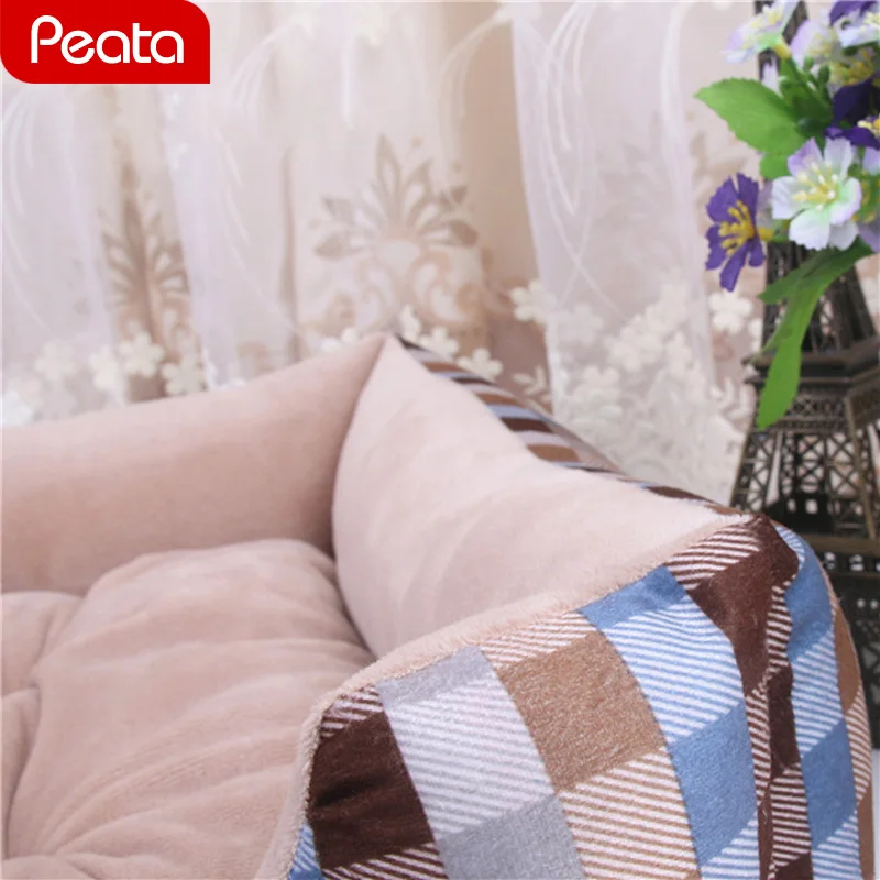 Dog Bed Waterproof Warm Corduroy Padded Dogs Cats House for Large Washable Pet Mat Soft Sofa Kennel Small V1 | Дом и сад